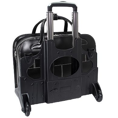McKlein Berkeley Leather Detachable-Wheeled Briefcase