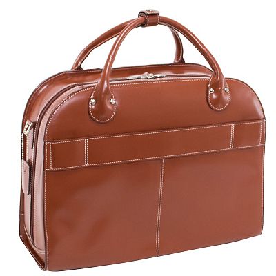 McKlein Roseville Leather Detachable Wheeled Laptop Briefcase