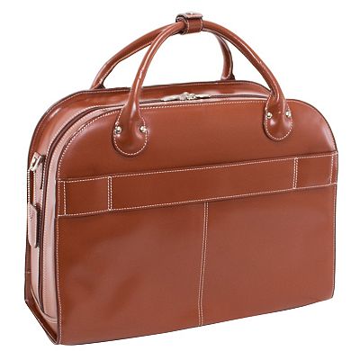 McKlein Roseville Leather Detachable-Wheeled Laptop Briefcase
