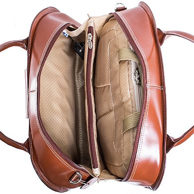 McKleinUSA Roseville Leather Detachable-Wheeled Laptop Briefcase