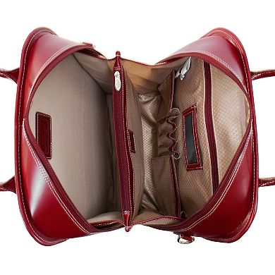 McKlein Melrose Leather 15-Inch Vertical Detachable-Wheeled Laptop Briefcase