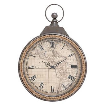 Stella & Eve Silent Iron Globe Wall Clock
