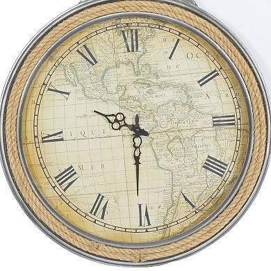 Stella & Eve Silent Iron Globe Wall Clock