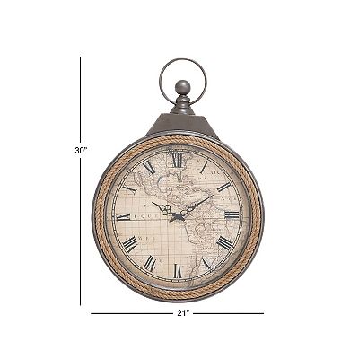 Stella & Eve Silent Iron Globe Wall Clock