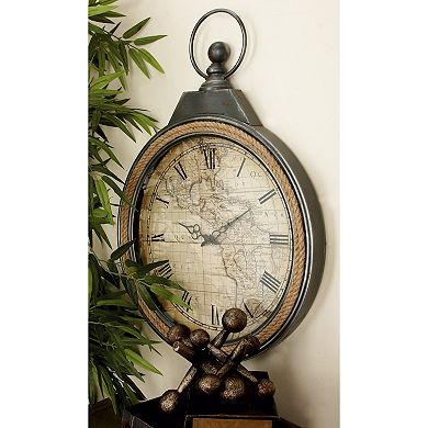 Stella & Eve Silent Iron Globe Wall Clock