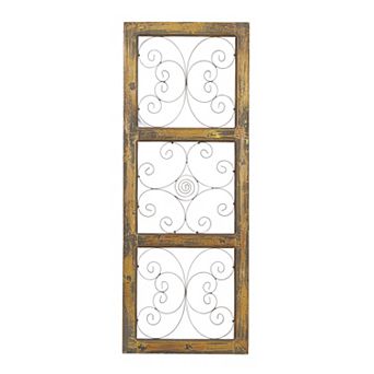 Stella & Eve Scroll Distressed Wall Decor