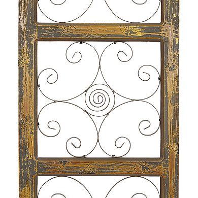 Stella & Eve Scroll Distressed Wall Decor
