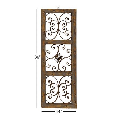 Stella & Eve Scroll Distressed Wall Decor