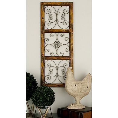 Stella & Eve Scroll Distressed Wall Decor