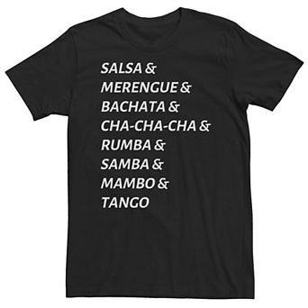 Big & Tall HHM Latin Dance Stack Text Tee