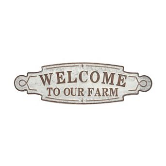 Stella & Eve "Welcome to our Farm" Iron Wall Decor