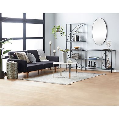 Stella & Eve Black Wood Wall Mirror