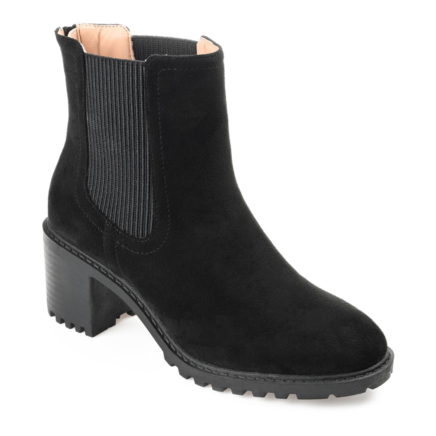 leather block heel chelsea boots