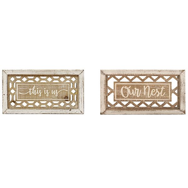 Stella & Eve "This is us" Wood Wall Decor 2piece Set