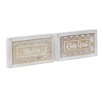 Stella & Eve Wood Wall Decor 2-piece Set