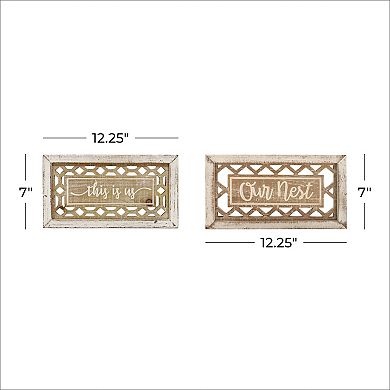Stella & Eve Wood Wall Decor 2-piece Set