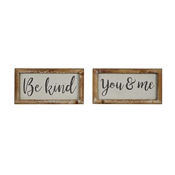 Stella & Eve Be Kind Wall Decor 2 pc Set