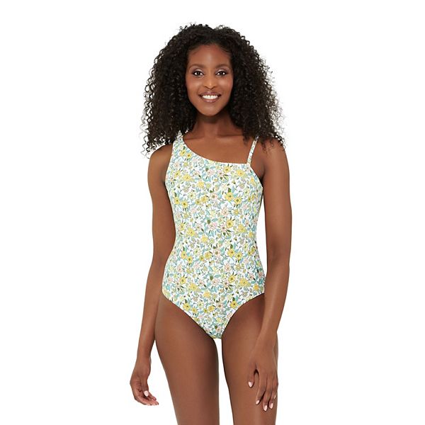 Women's Freshwater Floral One-Shoulder One-Piece Swimsuit