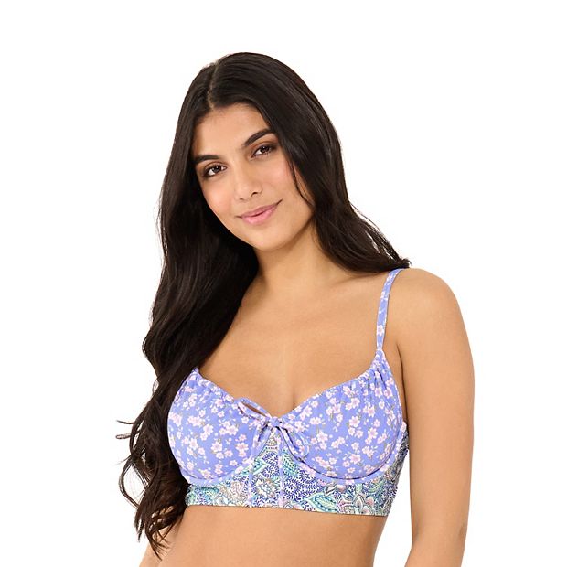 Women's Freshwater Print Longline Bikini Top