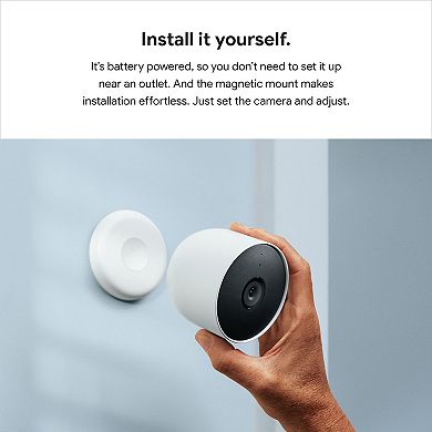 Google Nest Cam Outdoor/Indoor Security Camera with Wireless Battery - White