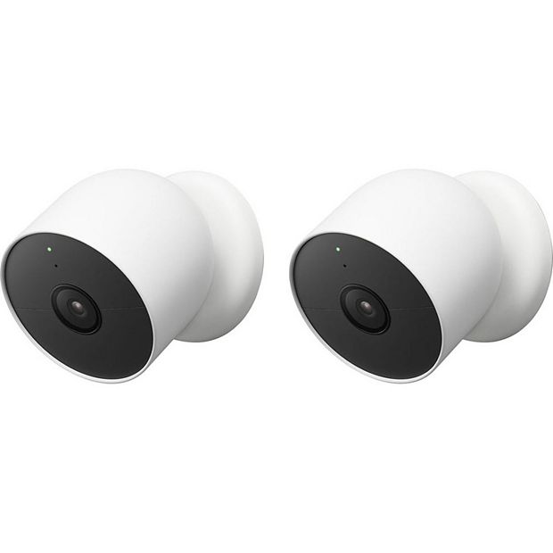 Google Nest Cam Indoor/Outdoor Security Camera with Wireless Battery - 2  Pack