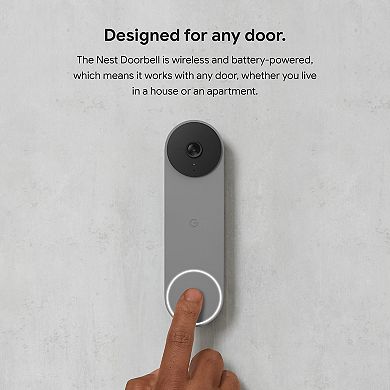 Google Nest Video Doorbell (Battery) - Snow