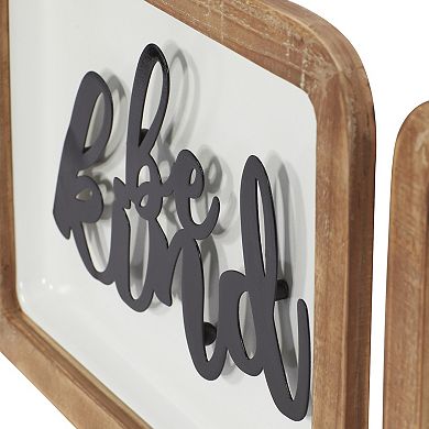 Stella & Eve 2-piece Be Happy Be Kind Wall Decor Set