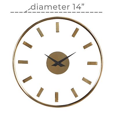 Stella & Eve Gold aluminum Wall Clock
