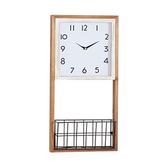 Stella & Eve Brown Wood Wall Clock