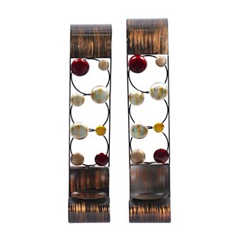 Stella & Eve 2 pc Iron Wall Scroll Sconce Set