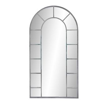 Stella & Eve Silver Iron Arched Wall Mirror
