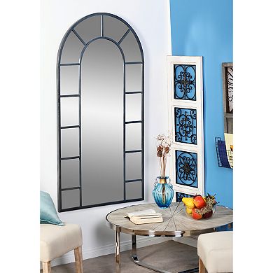 Stella & Eve Silver Iron Arched Wall Mirror