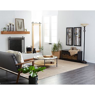 Stella & Eve Brown Wood Wall Mirror