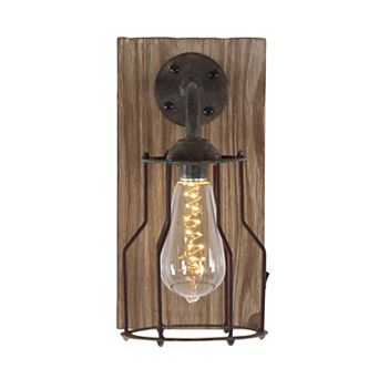 Stella & Eve Rustic Brown Iron Wall Sconce