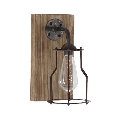 Stella & Eve Rustic Brown Iron Wall Sconce