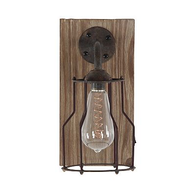 Stella & Eve Rustic Brown Iron Wall Sconce