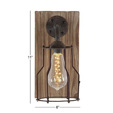 Stella & Eve Rustic Brown Iron Wall Sconce