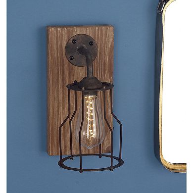 Stella & Eve Rustic Brown Iron Wall Sconce