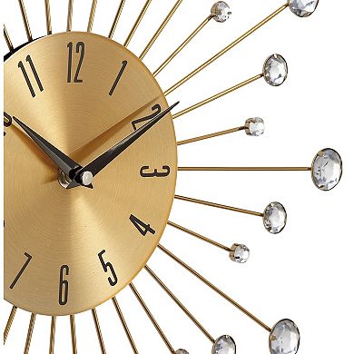 Stella & Eve Glam Gold Iron Wall Clock