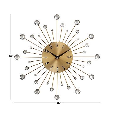 Stella & Eve Glam Gold Iron Wall Clock