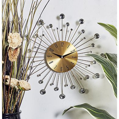 Stella & Eve Glam Gold Iron Wall Clock