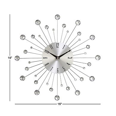 Stella & Eve Silver Iron Wall Clock