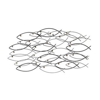Stella & Eve Dark Gray Fish Iron Wall Decor