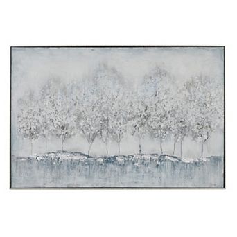 Stella & Eve Polystone White Tree Framed Wall Art