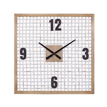 Stella & Eve White Wood Wall Clock