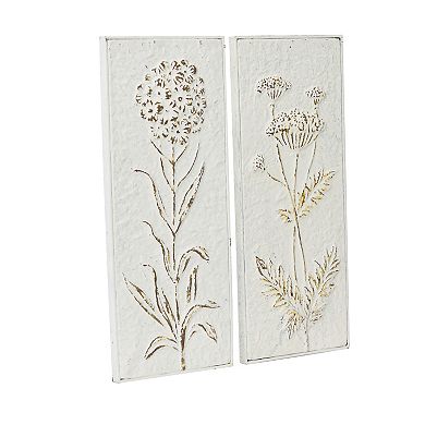 Stella & Eve 2-piece Hammered Floral Wall Decor Set