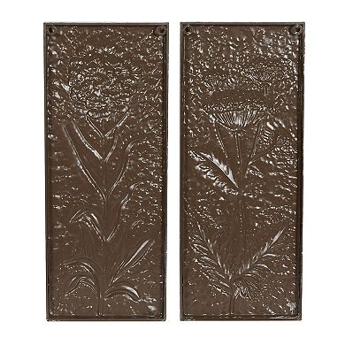 Stella & Eve 2-piece Hammered Floral Wall Decor Set