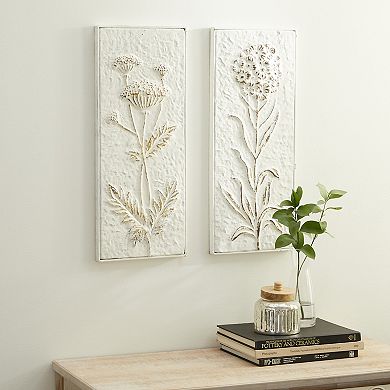 Stella & Eve 2-piece Hammered Floral Wall Decor Set