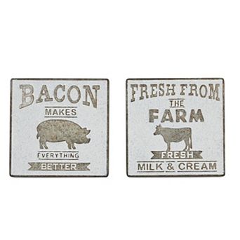 Stella & Eve Iron Farmhouse Wall Decor 2 pc Set