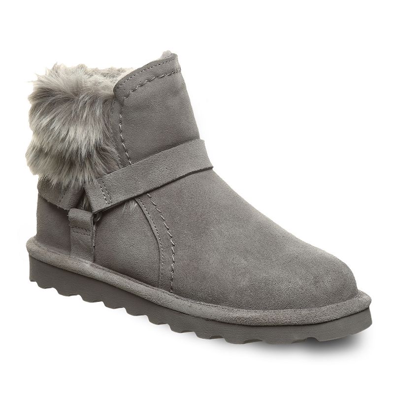 Bearpaw Konnie Womens Faux-Fur Winter Boots, Size: 5, Light Grey